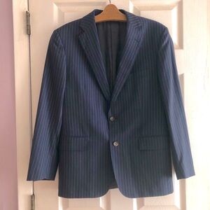Brooks Brothers Brooksease Wool Pinstripe Blazer Suit Jacket Size 40S
